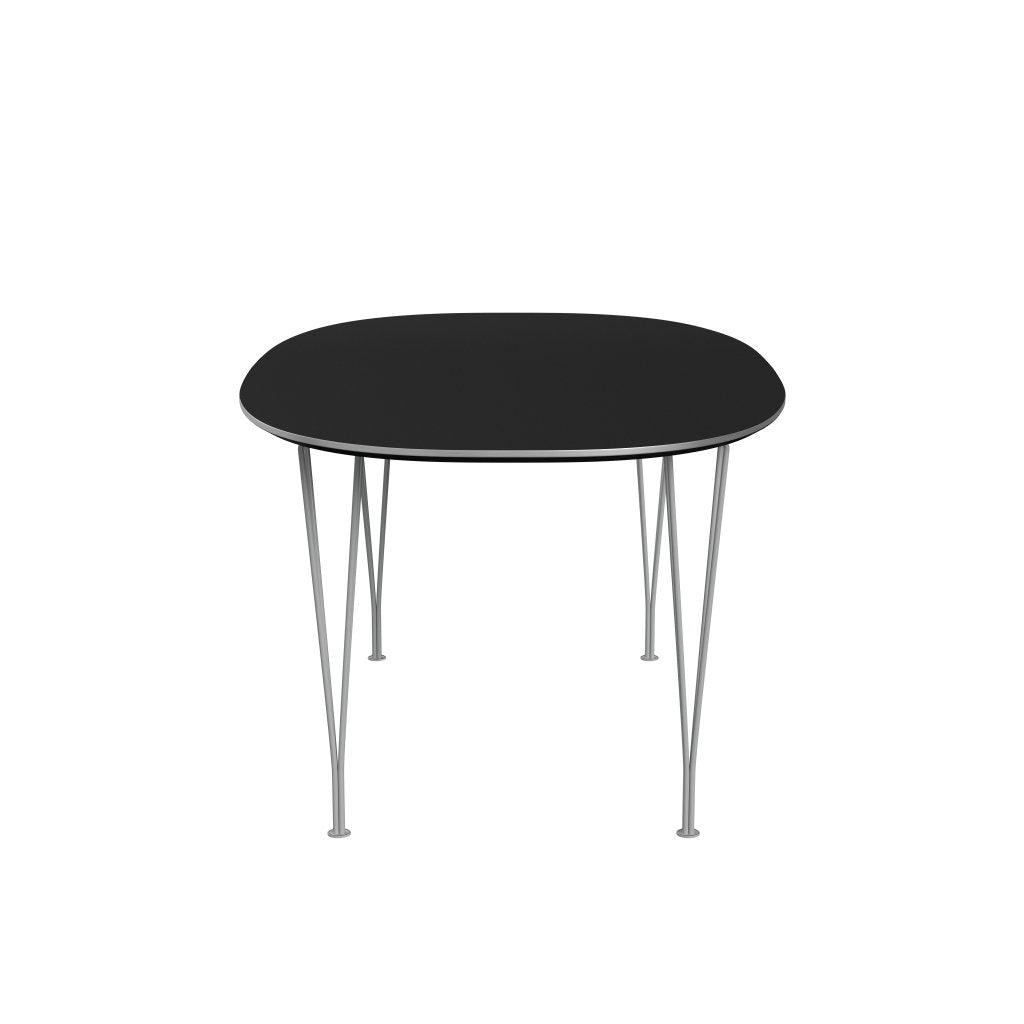 Fritz Hansen Superellipse Extending Table Nine Grey/Black Fenix Laminate, 270x100 Cm