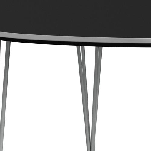Fritz Hansen Superellipse Rozšiřující tabulku devět šedý/černý fenix laminát, 270x100 cm
