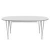 Fritz Hansen Superellipse Rozšiřující stůl devět šedý/bílý fenix laminát, 300x120 cm