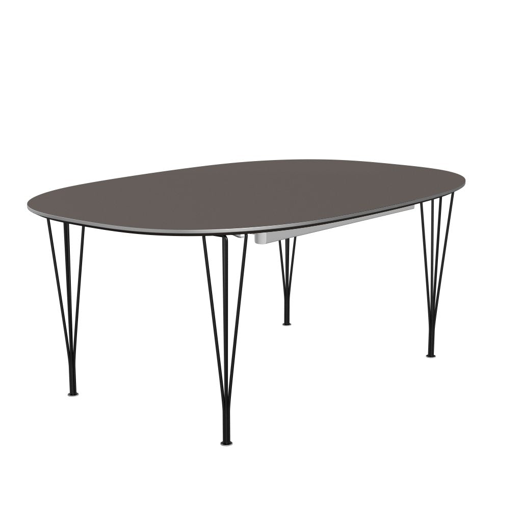 Fritz Hansen Superellipse Rozšiřitelná tabulka Black/Grey Fenix ​​Lamináty, 300x120 cm