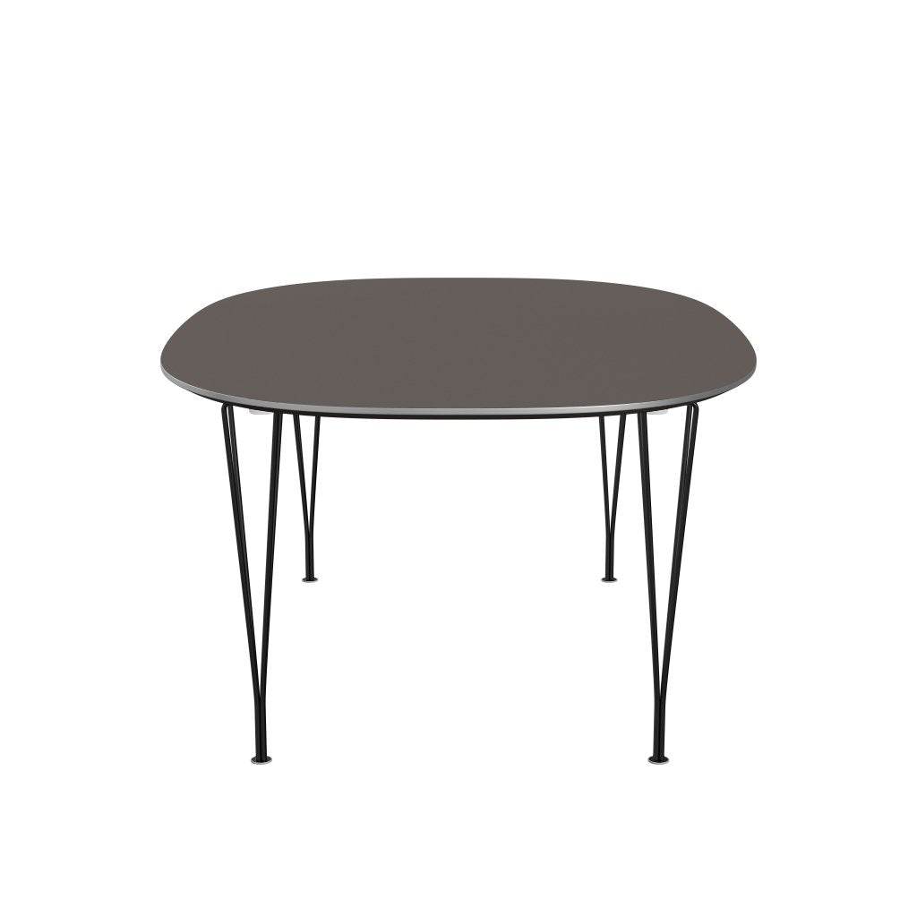 Fritz Hansen Superellipse Extendable Table Black/Grey Fenix Laminates, 300x120 Cm