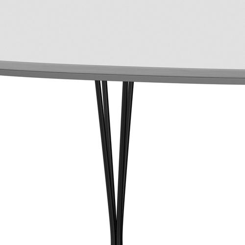 Fritz Hansen Superellipse Rozšiřitelná tabulka Black/White Fenix ​​Lamináty, 300x120 cm