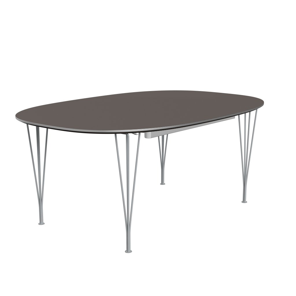 Fritz Hansen Superellipse Rozšiřující stůl Silvergrey/Grey Fenix ​​Lamináty, 300x120 cm