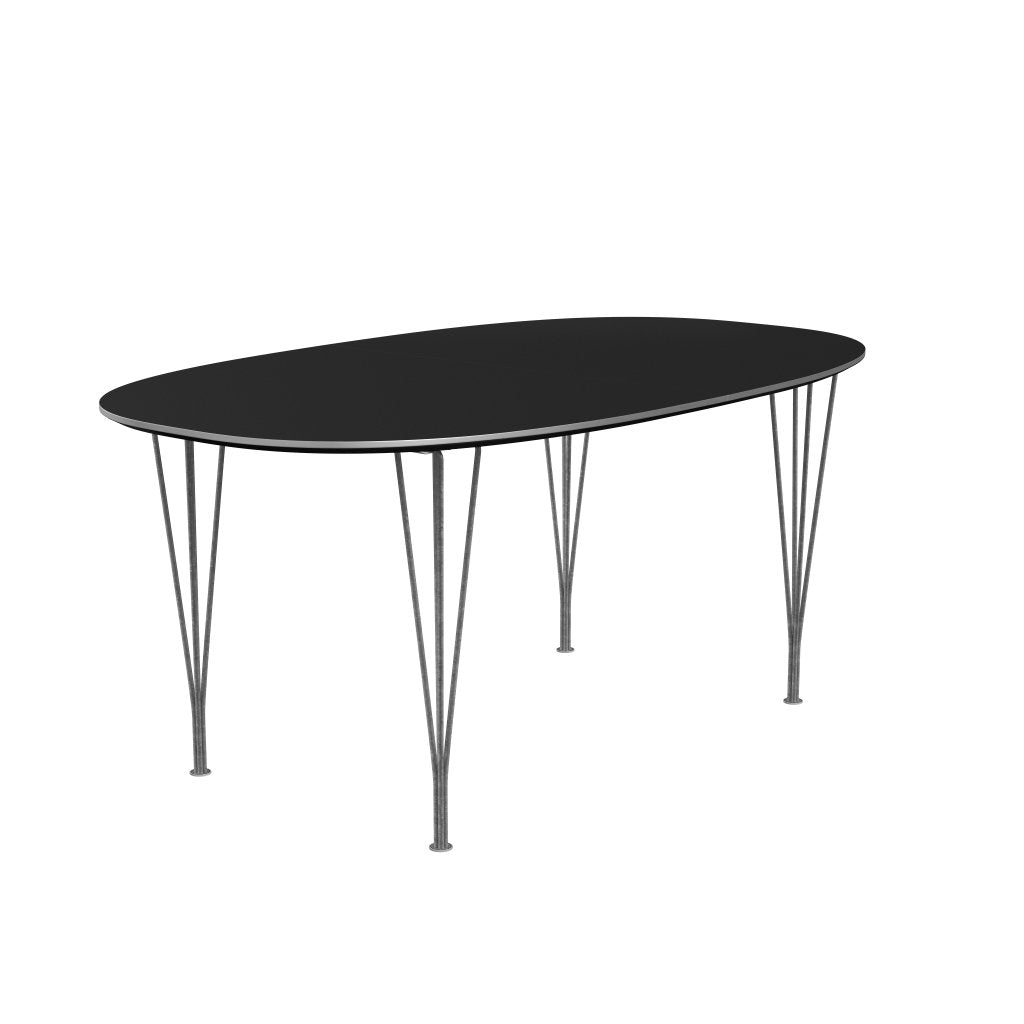 Fritz Hansen Superellipse Rozšiřující stůl Silvergrey/Black Fenix ​​Lamináty, 270x100 cm