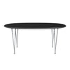 Fritz Hansen Superellipse Rozšiřující stůl Silvergrey/Black Fenix ​​Lamináty, 270x100 cm