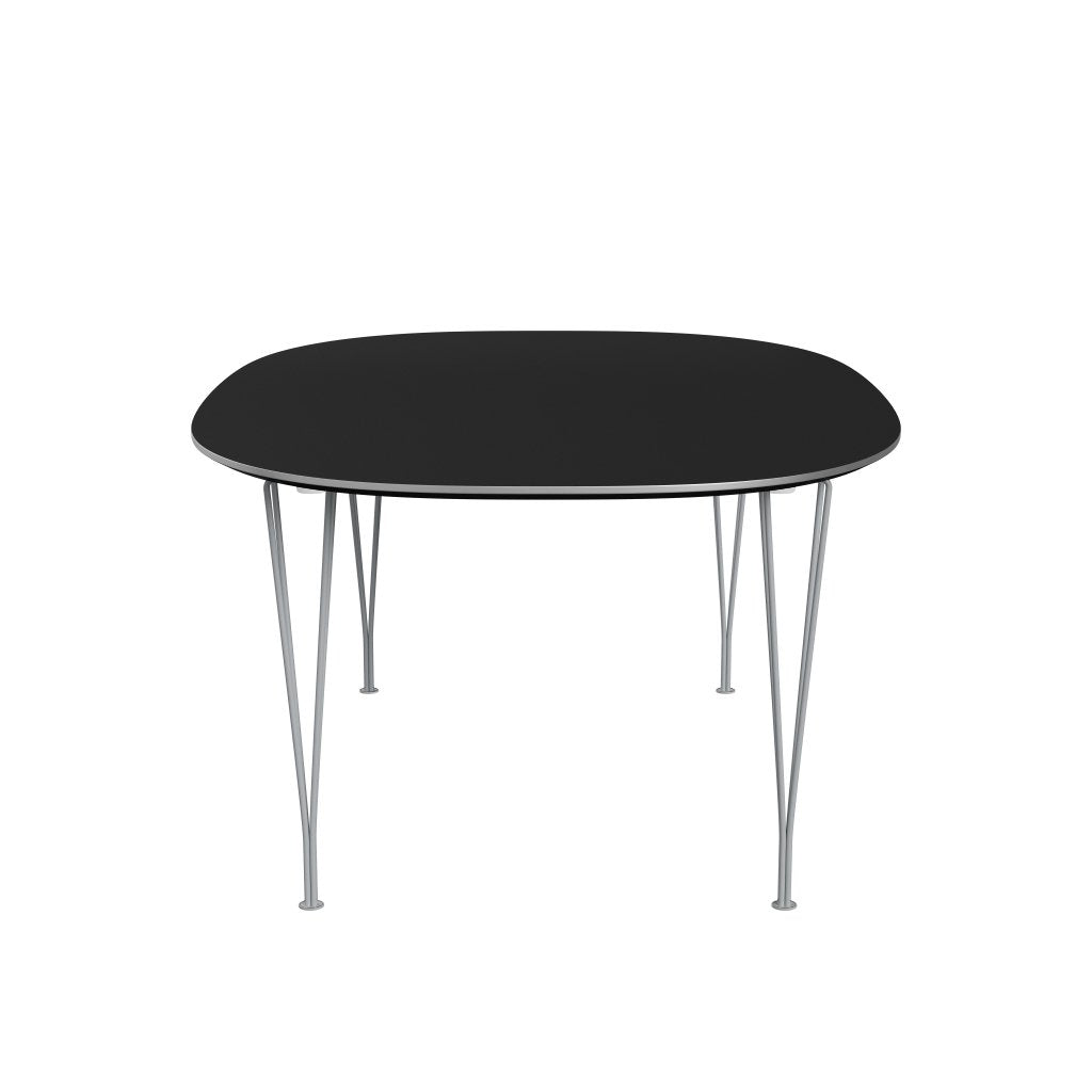 Fritz Hansen Superellipse Rozšiřující stůl Silvergrey/Black Fenix ​​Lamináty, 300x120 cm