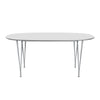 Fritz Hansen Superellipse Extendable Table Silvergrey/White Fenix Laminates, 270x100 Cm
