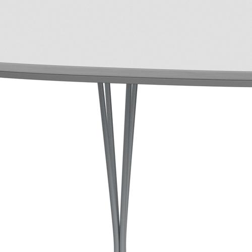 Fritz Hansen Superellipse Rozšiřující stůl Silvergrey/White Fenix ​​Lamináty, 300x120 cm