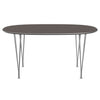 Fritz Hansen Superellipse jídelní stůl Chrome/Grey Fenix ​​Lamináty, 150x100 cm