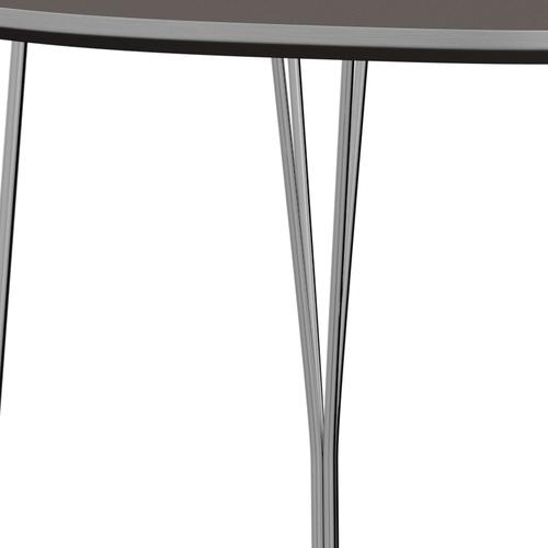Fritz Hansen Superellipse jídelní stůl Chrome/Grey Fenix ​​Lamináty, 170x100 cm