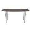 Fritz Hansen Superellipse jídelní stůl Chrome/Grey Fenix ​​Lamináty, 170x100 cm