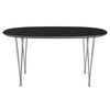 Fritz Hansen Superellipse jídelní stůl Chrome/Black Fenix ​​Lamináty, 150x100 cm