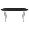 Fritz Hansen Superellipse jídelní stůl Chrome/Black Fenix ​​Lamináty, 180x120 cm
