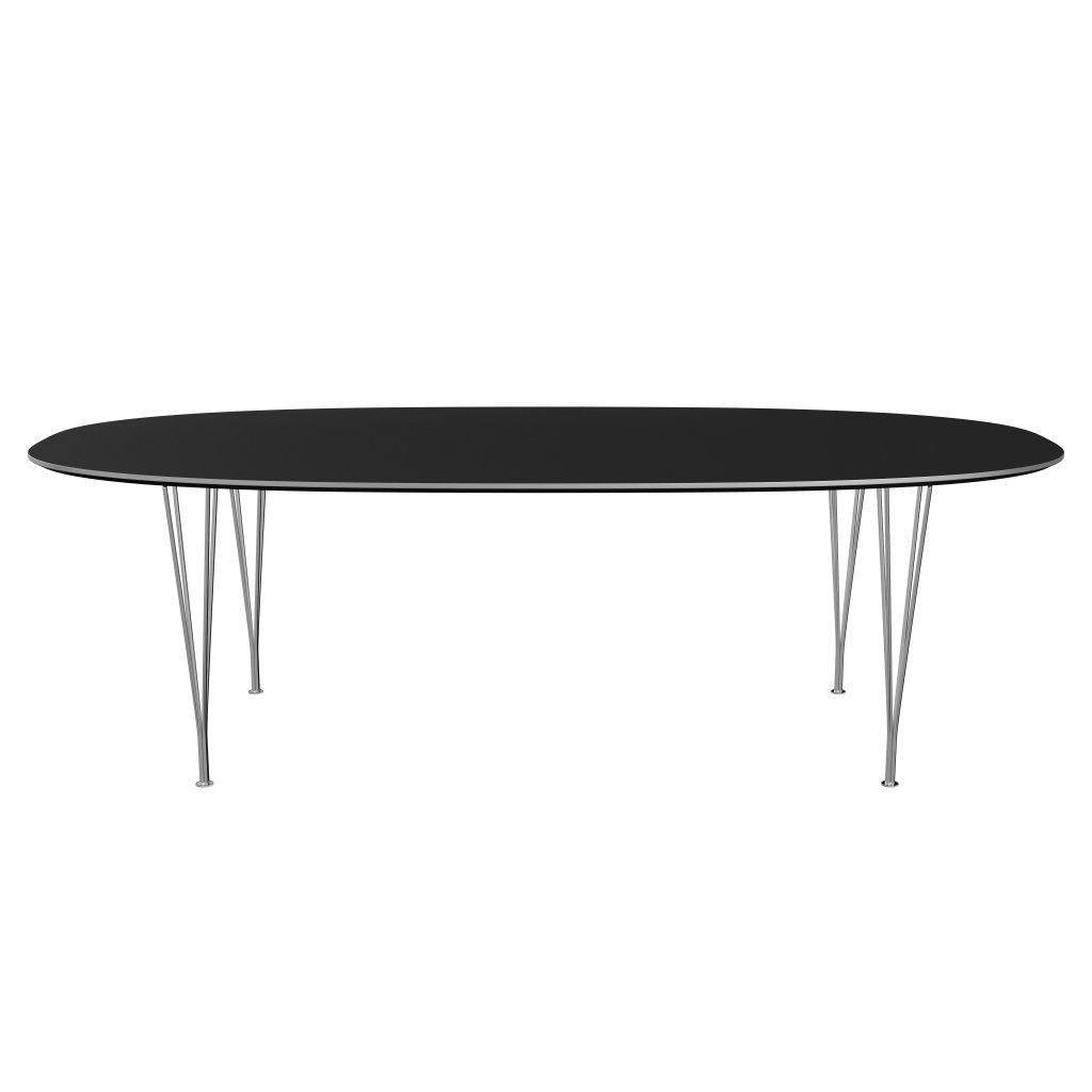 Fritz Hansen Superellipse jídelní stůl Chrome/Black Fenix ​​Lamináty, 240x120 cm