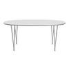 Fritz Hansen Superellipse jídelní stůl Chrome/White Fenix ​​Lamináty, 170x100 cm