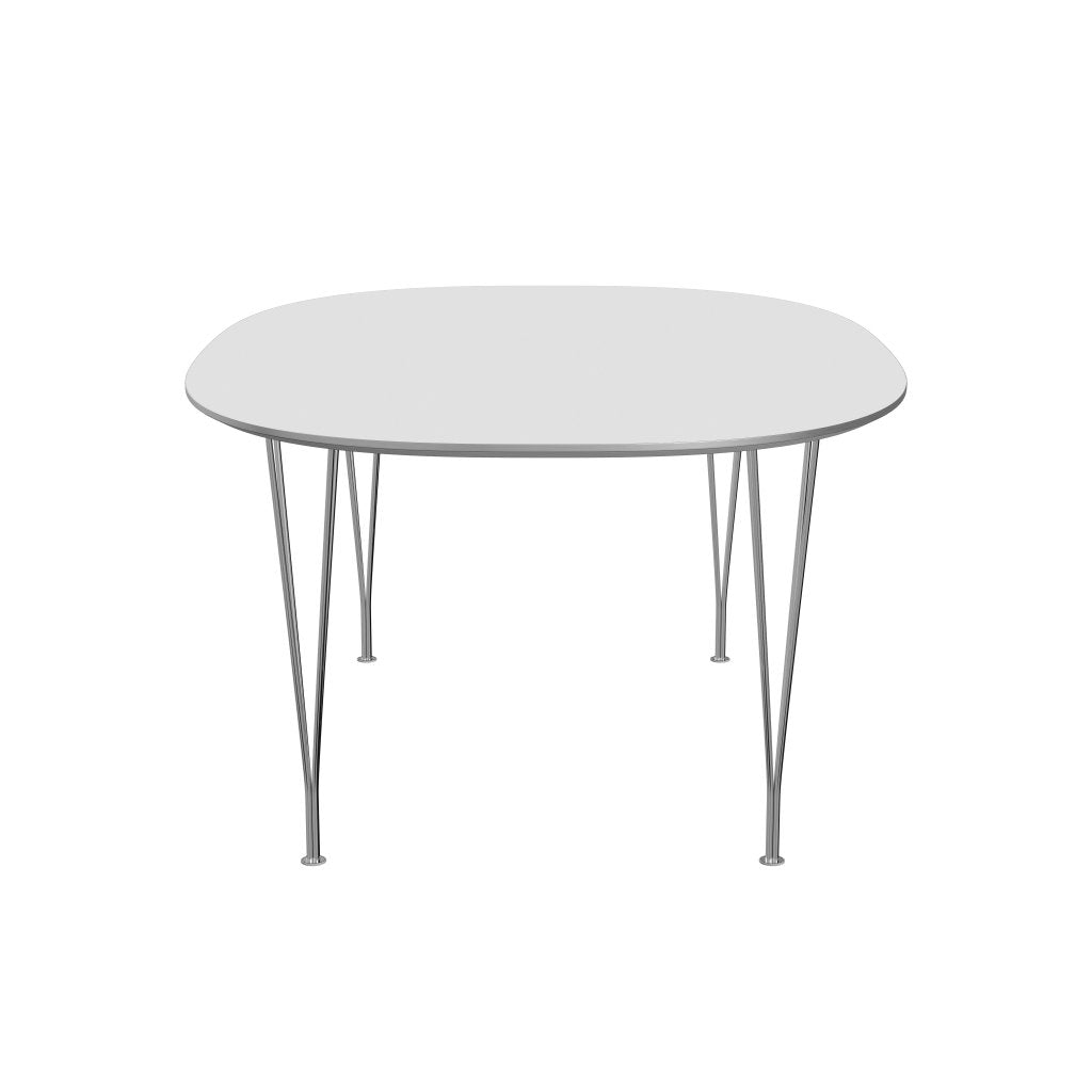 Fritz Hansen Superellipse jídelní stůl Chrome/White Fenix ​​Lamináty, 180x120 cm