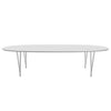 Fritz Hansen Superellipse jídelní stůl Chrome/White Fenix ​​Lamináty, 300x130 cm
