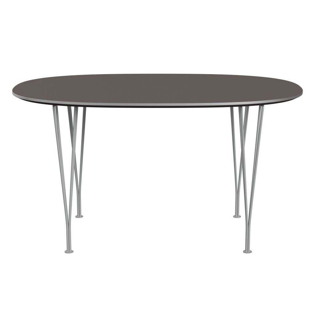 Fritz Hansen Superellipse Dining Table Nine Grey/Grey Fenix Laminates, 135x90 Cm