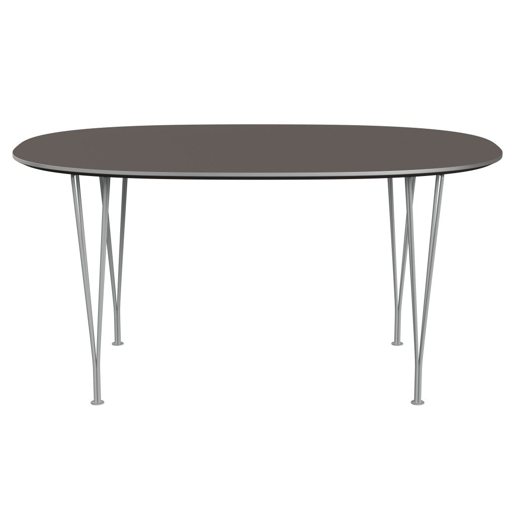 Fritz Hansen Superellipse Dining Table Nine Grey/Grey Fenix Laminates, 150x100 Cm