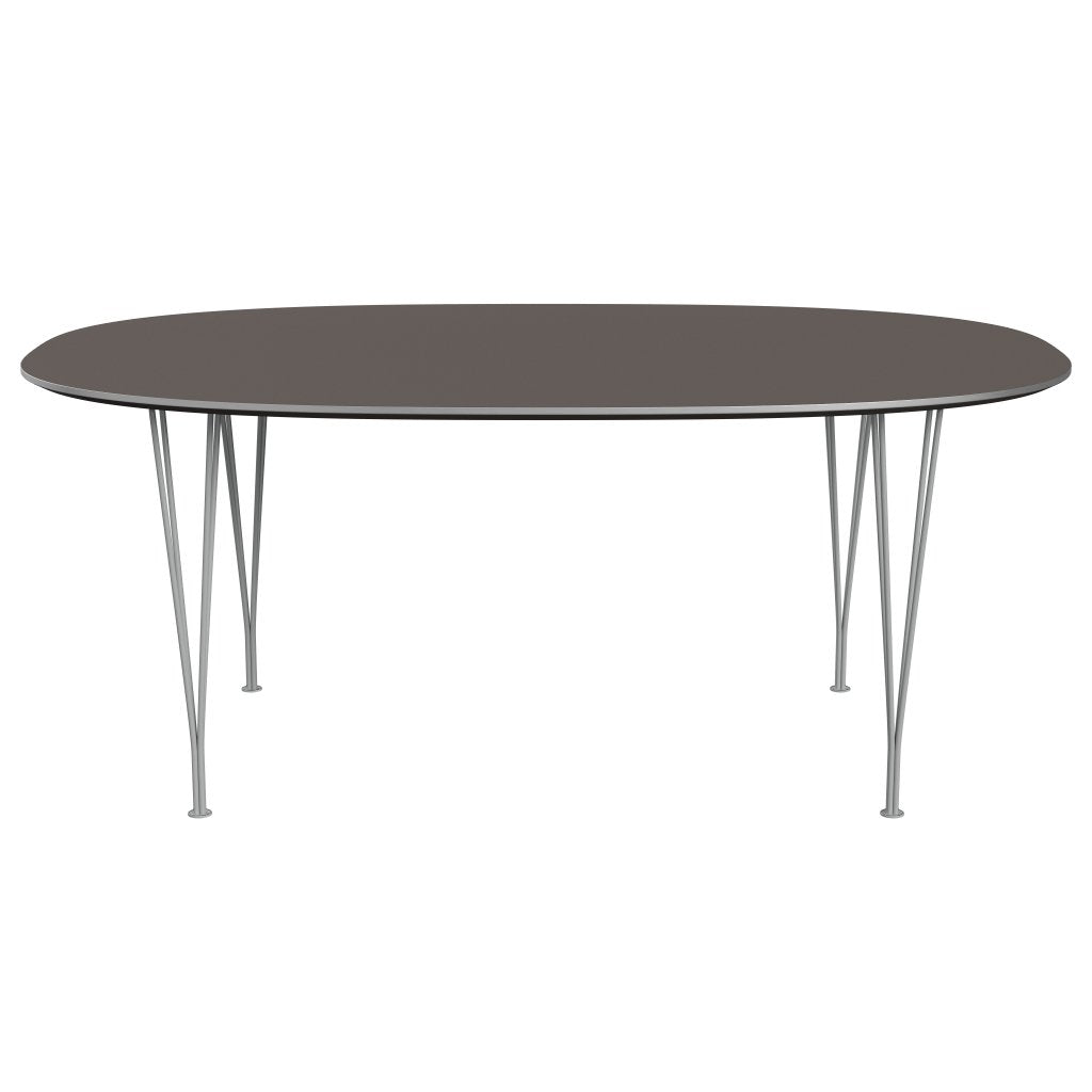 Fritz Hansen Superellipse Dining Table Nine Grey/Grey Fenix Laminates, 180x120 Cm