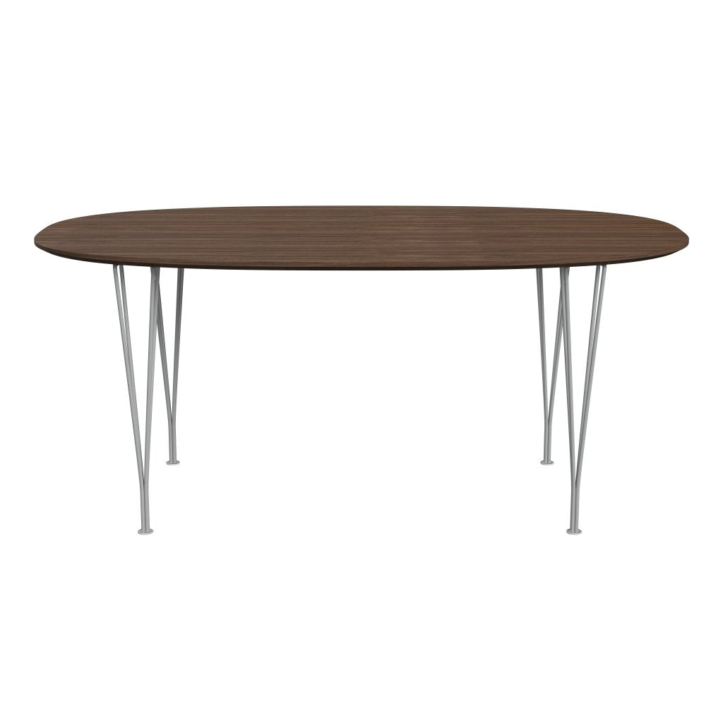 Je jídelní stůl Fritz Hansen Superellipse devět šedá/ořechová dýha s ořechovým stolem, 170x100 cm