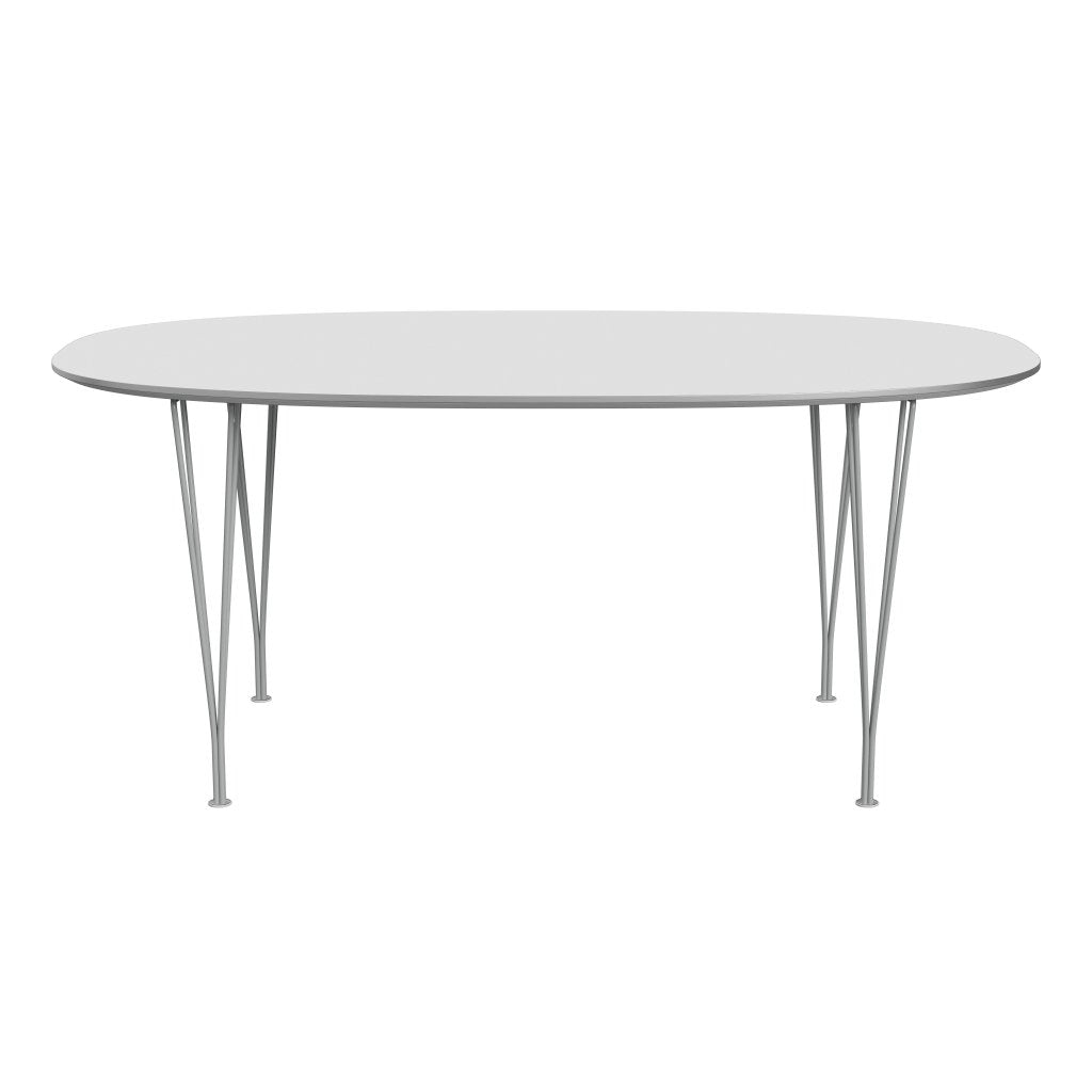 Fritz Hansen Superellipse Jídelní stůl devět šedý/bílý fenix lamináty, 170x100 cm