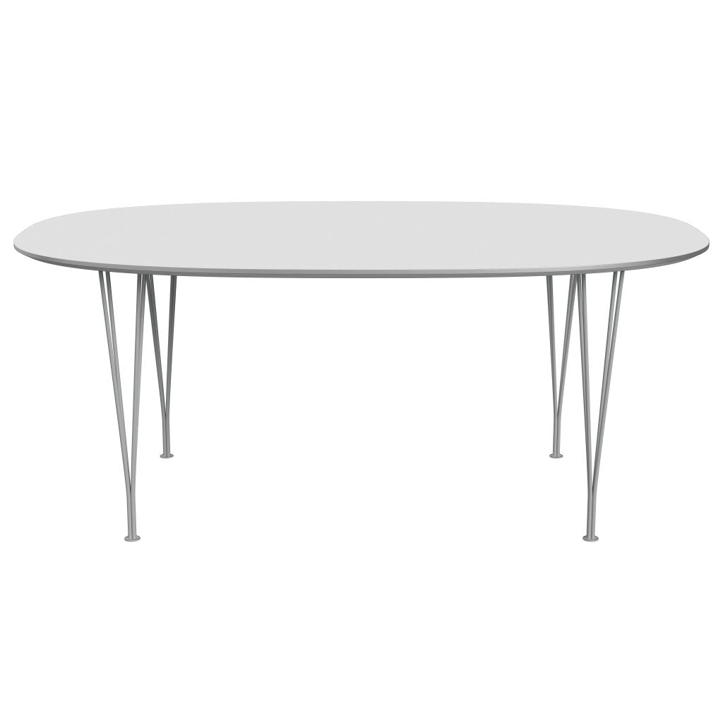 Fritz Hansen Superellipse jídelní stůl devět šedý/bílý fenix lamináty, 180x120 cm