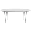 Fritz Hansen Superellipse jídelní stůl devět šedý/bílý fenix lamináty, 180x120 cm
