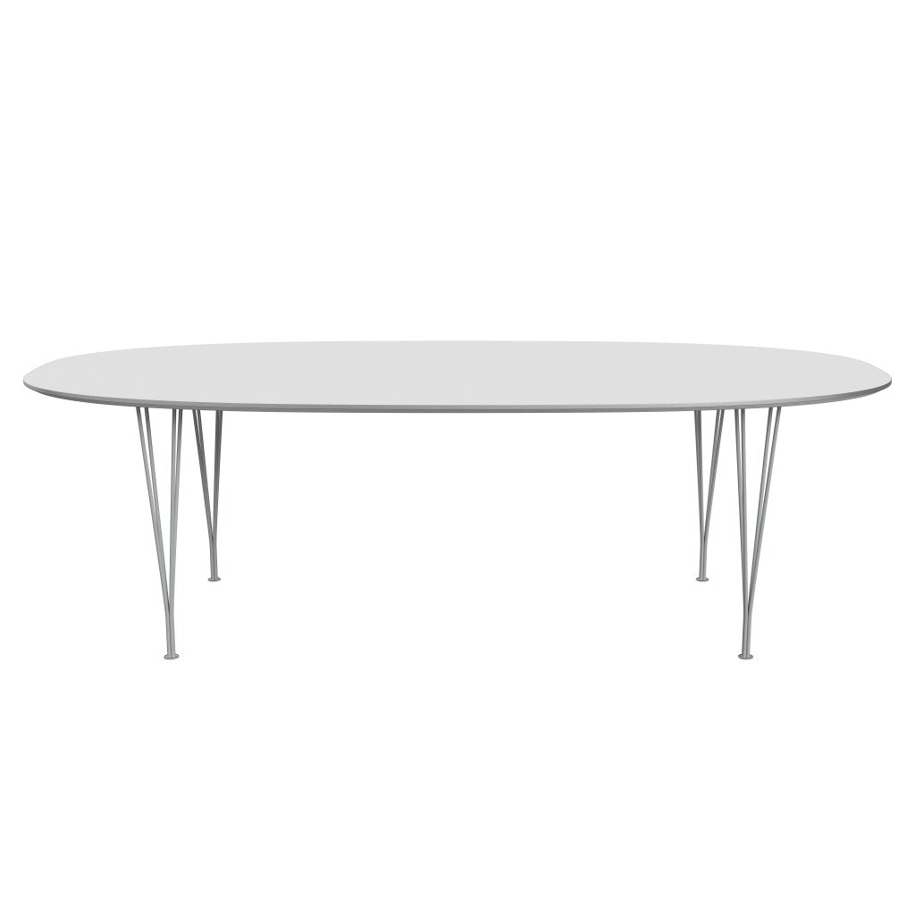 Fritz Hansen Superellipse jídelní stůl devět šedý/bílý fenix lamináty, 240x120 cm