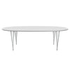 Fritz Hansen Superellipse jídelní stůl devět šedý/bílý fenix lamináty, 240x120 cm