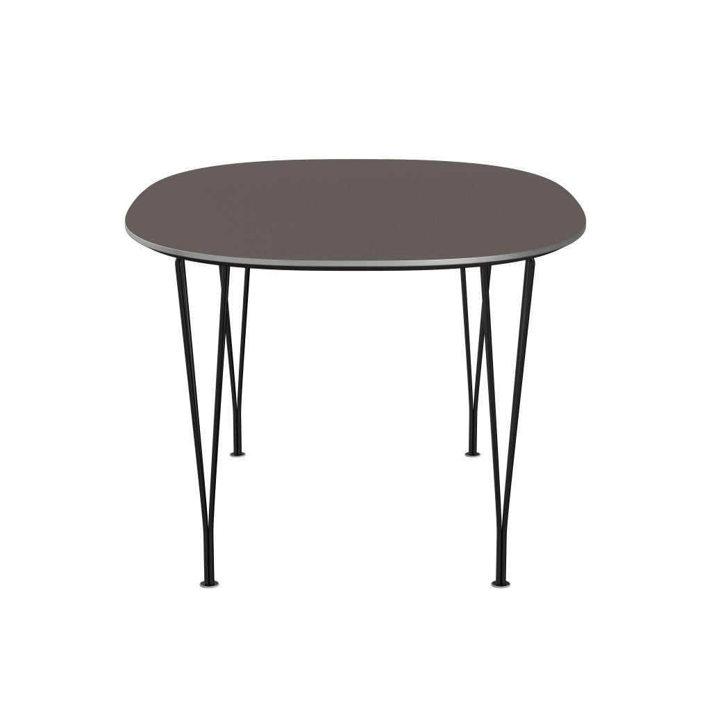 Fritz Hansen Superellipse Dining Table Black/Grey Fenix Laminates, 150x100 Cm