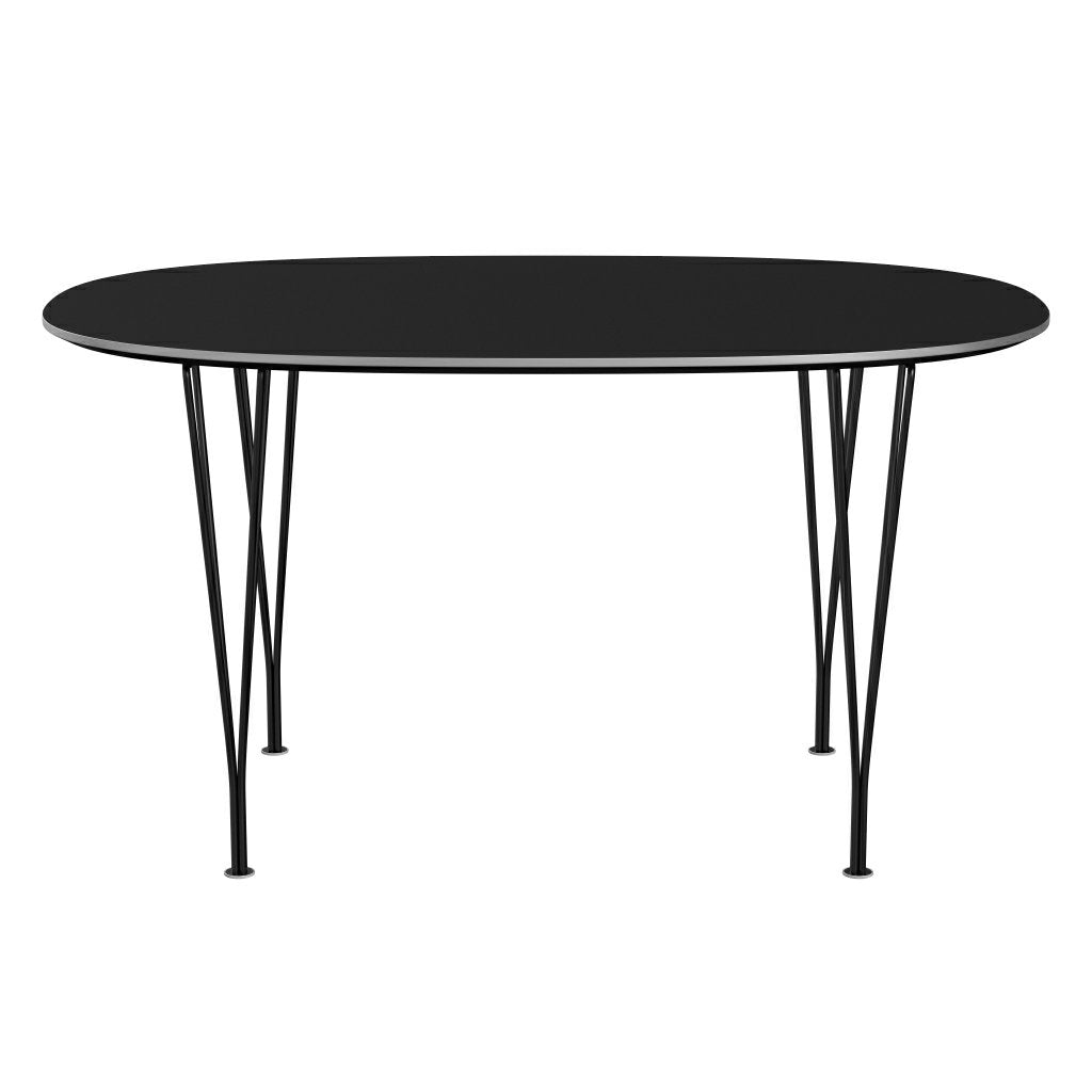 Fritz Hansen Superellipse Dining Table Black/Black Fenix Laminates, 135x90 Cm
