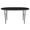 Fritz Hansen Superellipse jídelní stůl černé/černé lamináty Fenix, 150x100 cm