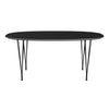 Fritz Hansen Superellipse jídelní stůl černé/černé lamináty Fenix, 170x100 cm