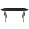 Fritz Hansen Superellipse jídelní stůl černé/černé lamináty Fenix, 180x120 cm