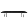 Fritz Hansen Superellipse jídelní stůl černé/černé lamináty Fenix, 300x130 cm