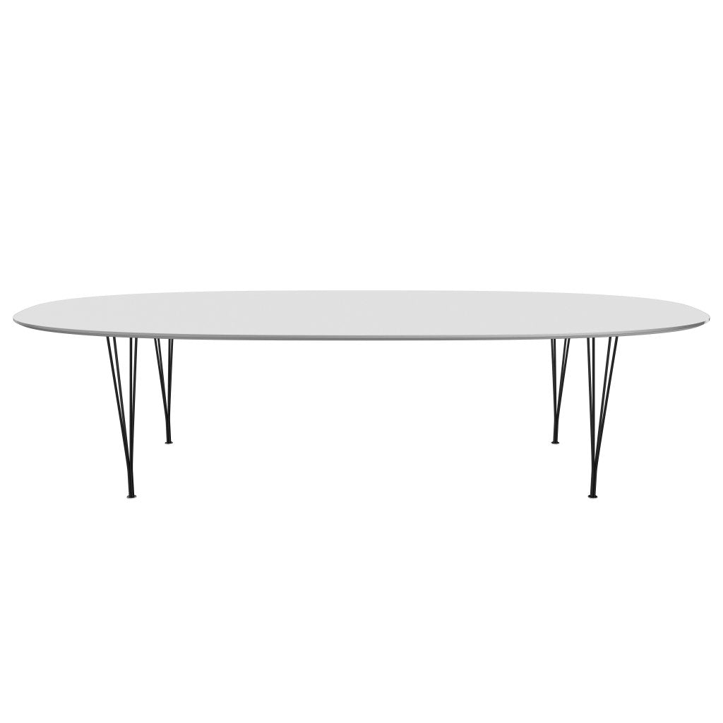 Fritz Hansen Superellipse jídelní stůl černé/bílé lamináty Fenix, 300x130 cm