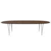 Fritz Hansen Superellipse Dining Table Silver Grey/Walnut Veneer With Walnut Table Edge, 300x130 Cm
