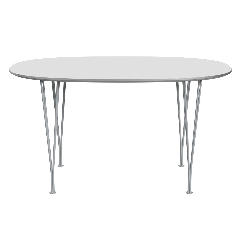 Fritz Hansen Superellipse Dining Table Silvergrey/White Fenix Laminates, 135x90 Cm