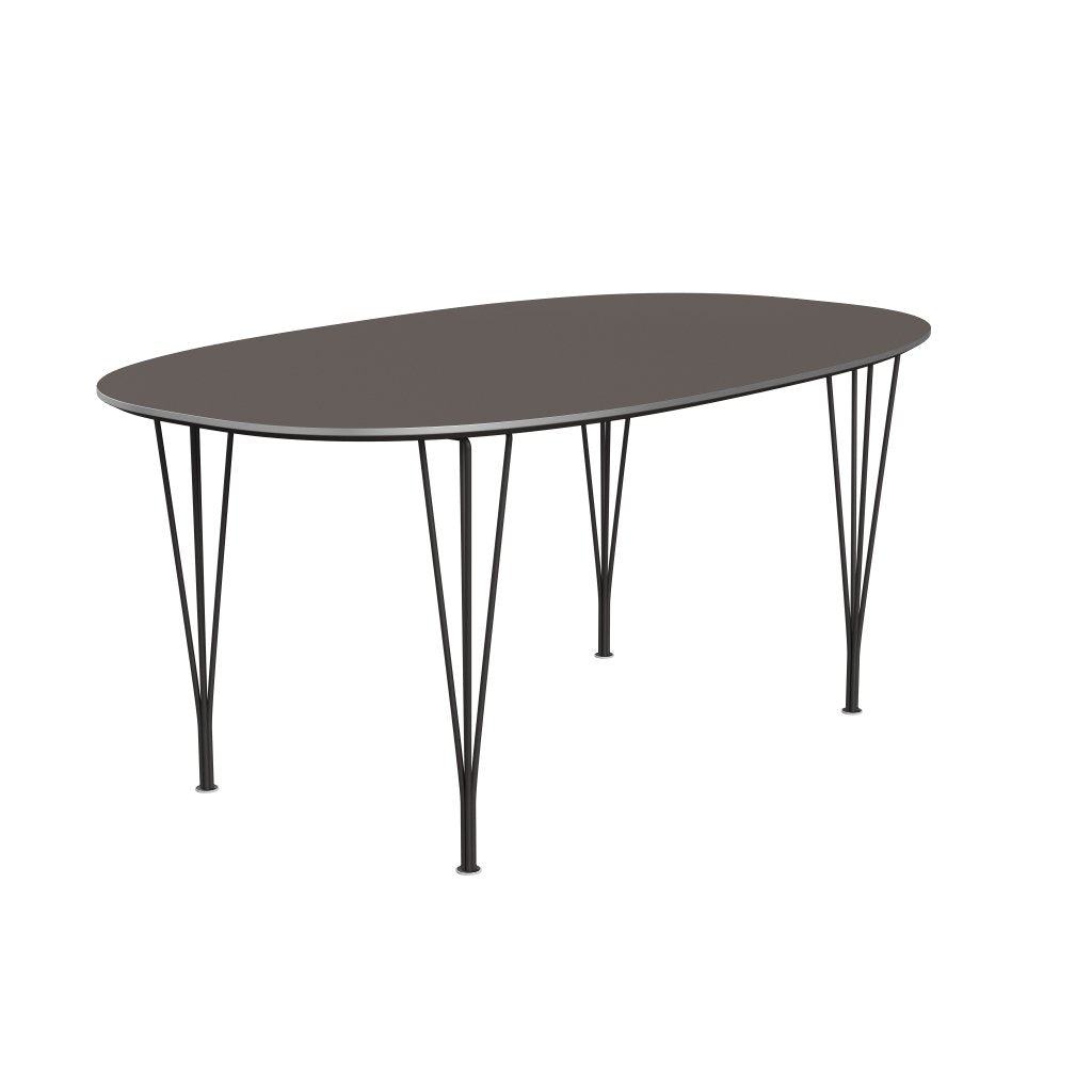 Fritz Hansen Superellipse Dining Table Warm Graphite/Grey Fenix Laminates, 170x100 Cm
