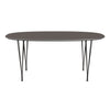 Fritz Hansen Superellipse jídelní stůl teplý grafit/šedé lamináty Fenix, 170x100 cm