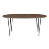Je jídelní stůl Fritz Hansen Superellipse teplý grafit/ořechová dýha, 170x100 cm