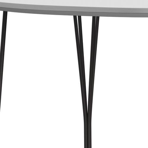 Fritz Hansen Superellipse jídelní stůl teplý grafit/bílé lamináty Fenix, 170x100 cm