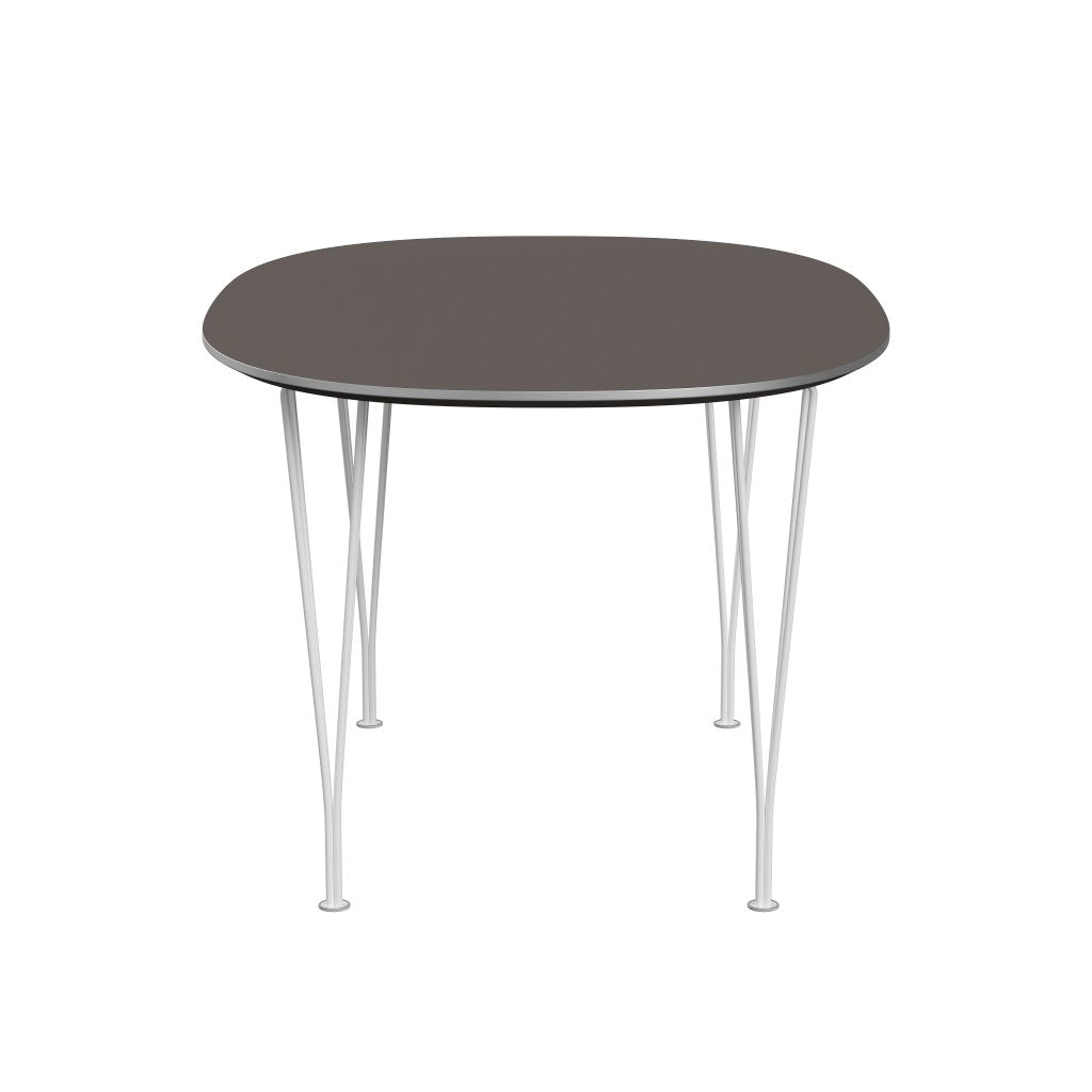 Fritz Hansen Superellipse Dining Table White/Grey Fenix Laminates, 135x90 Cm