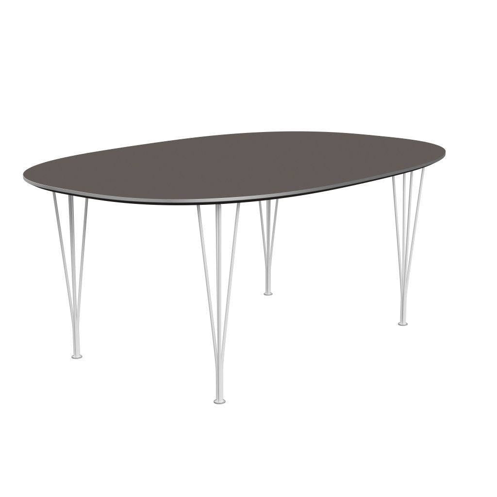 Jídelní stůl Fritz Hansen Superellipse White/Gray Fenix ​​Lamináty, 180x120 cm