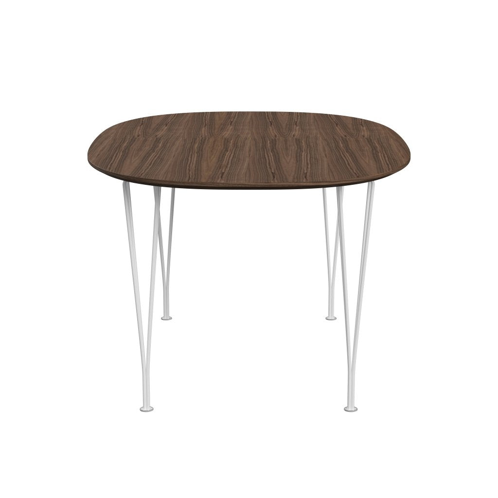 Fritz Hansen Superellipse Jídelní stůl bílá/ořechová dýha s ořechovým stolem, 150x100 cm
