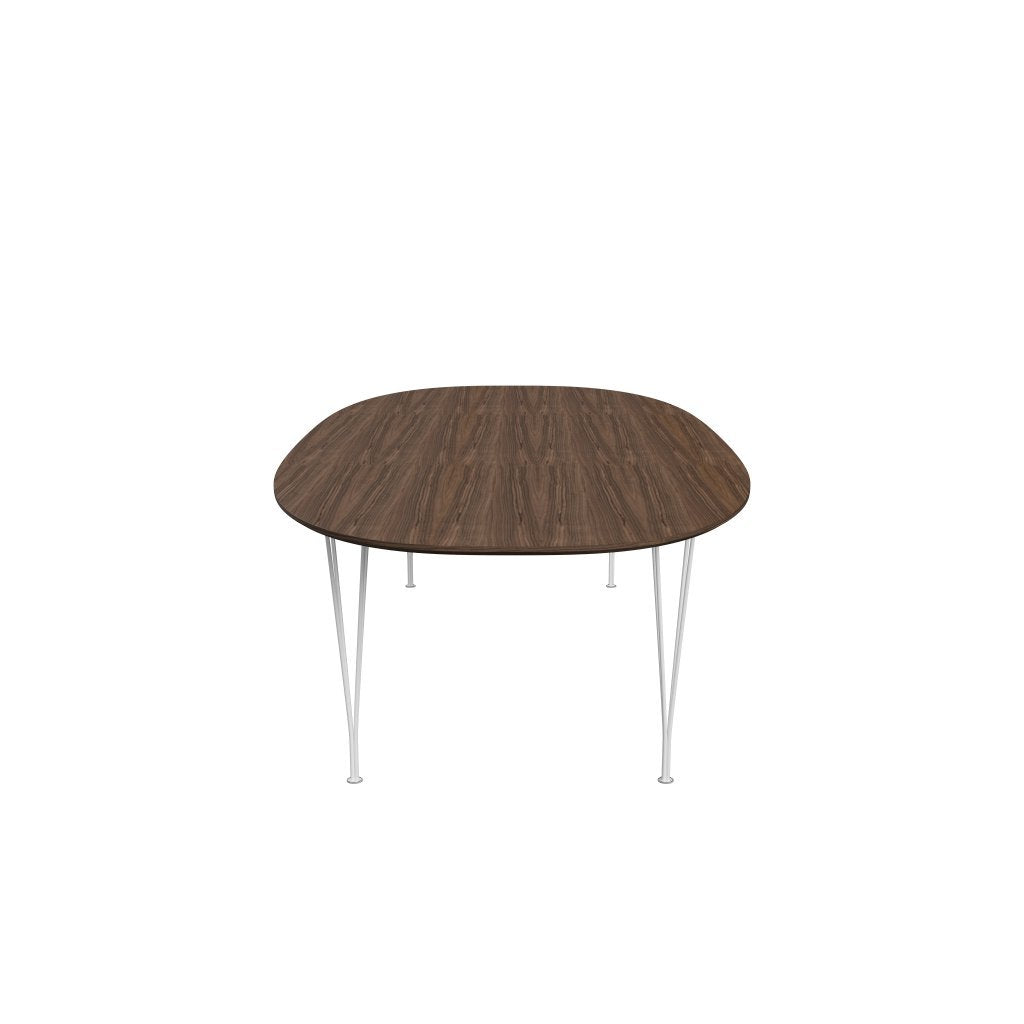 Fritz Hansen Superellipse Jídelní stůl bílá/ořechová dýha s ořechovým stolem, 300x130 cm