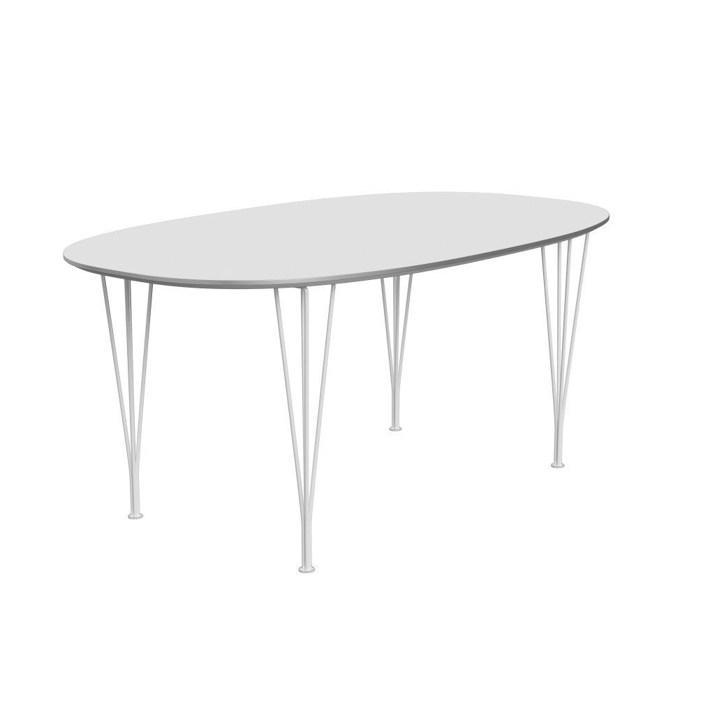 Fritz Hansen Superellipse Jídelní stůl bílý/bílý fenix lamináty, 170x100 cm