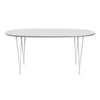 Fritz Hansen Superellipse Dining Table White/White Fenix Laminates, 170x100 Cm