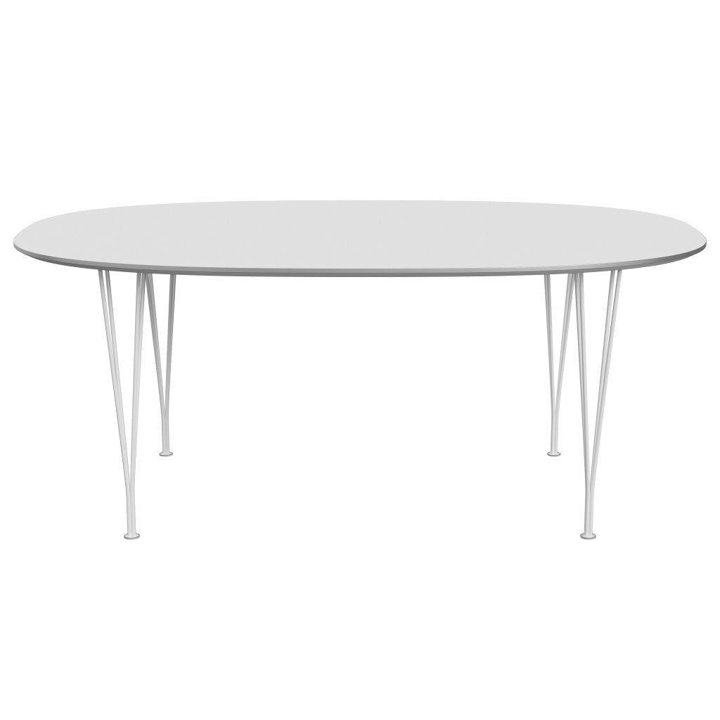 Jídelní stůl Fritz Hansen Superellipse White/White Fenix ​​Lamináty, 180x120 cm